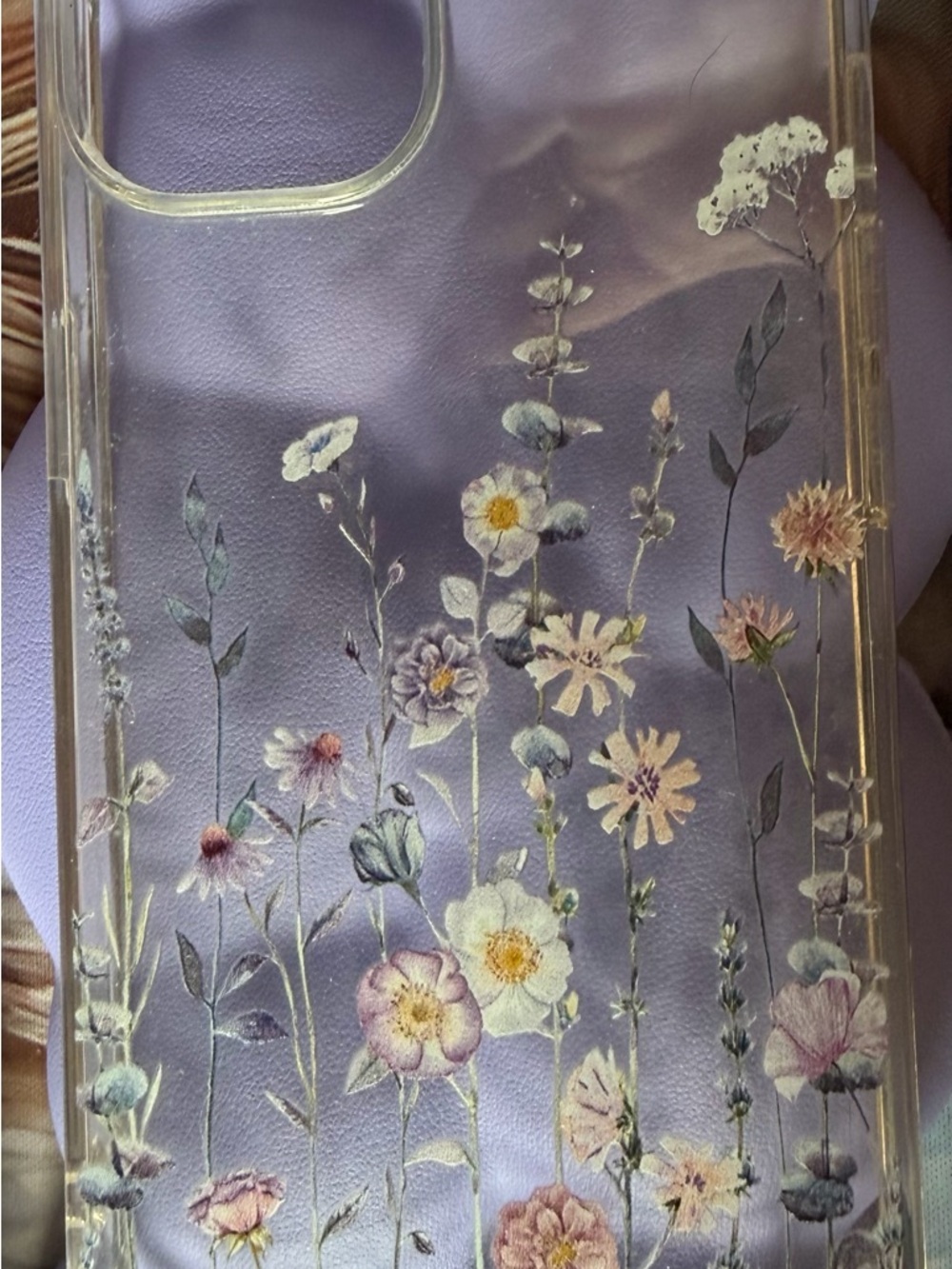 Floral Clear iPhone 15 Case